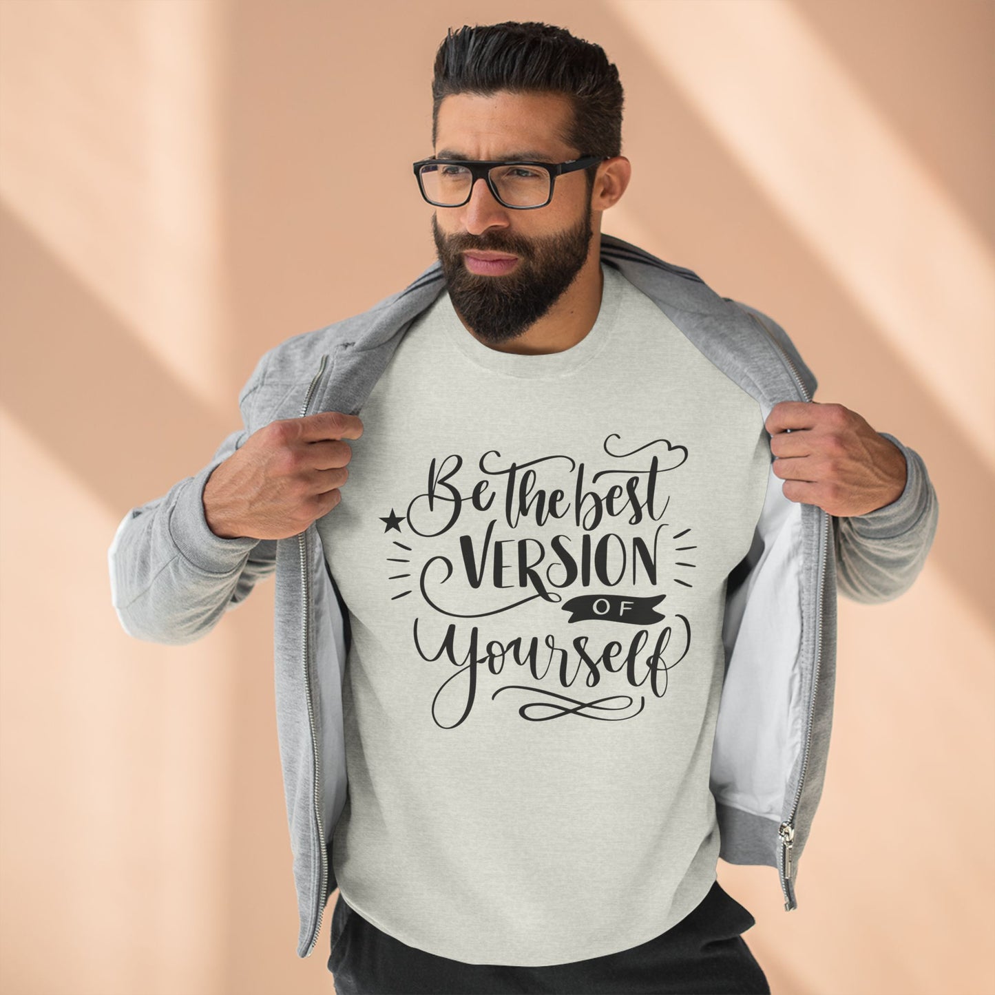 Crewneck Sweatshirt — “Be the Best Version of Yourself” Inspirational Graphic