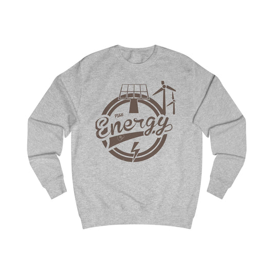 Renewable Energy Sweatshirt — Solar & Wind Power Logo Crewneck