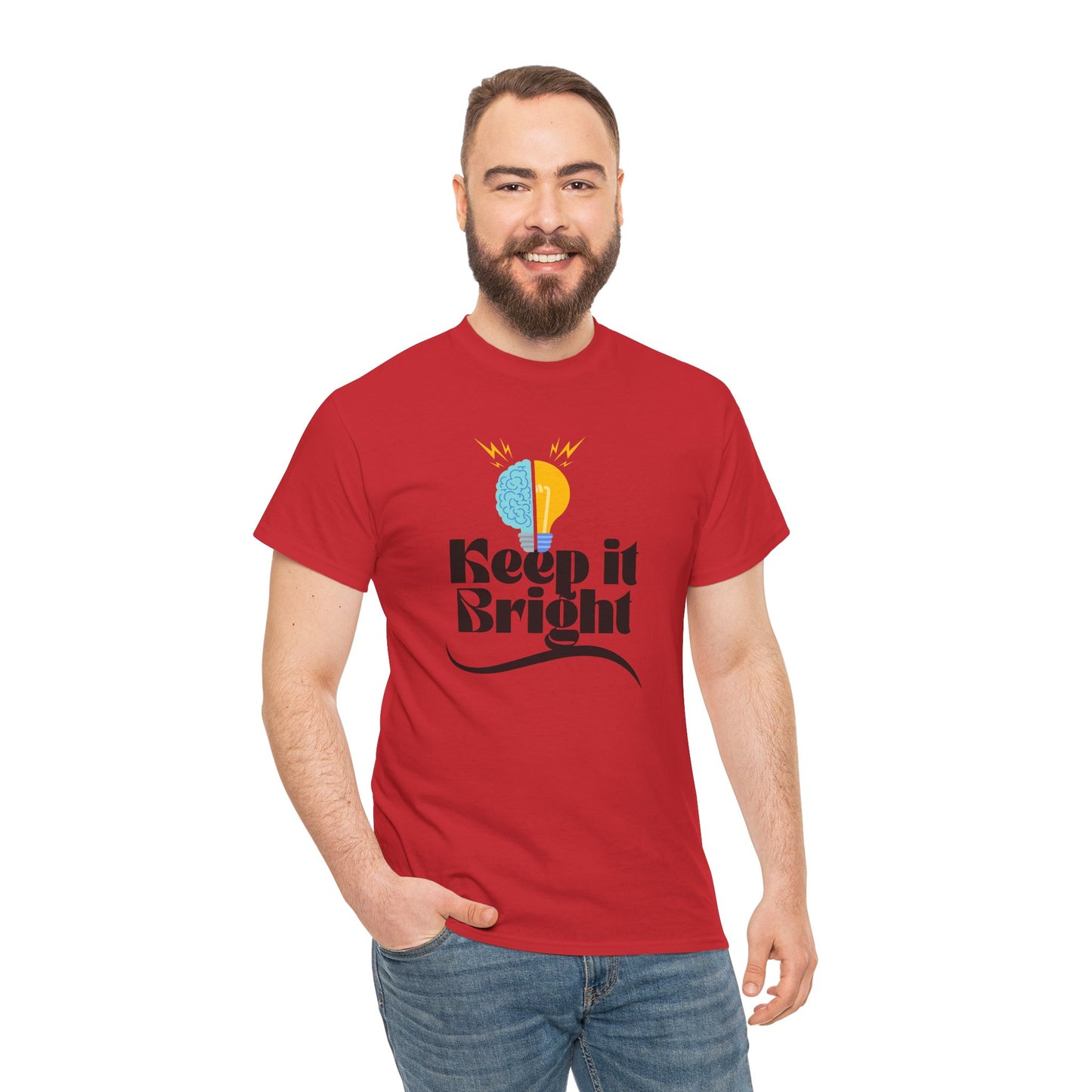 Keep It Bright Graphic Tee — Positive Sun & Moon Retro T-Shirt
