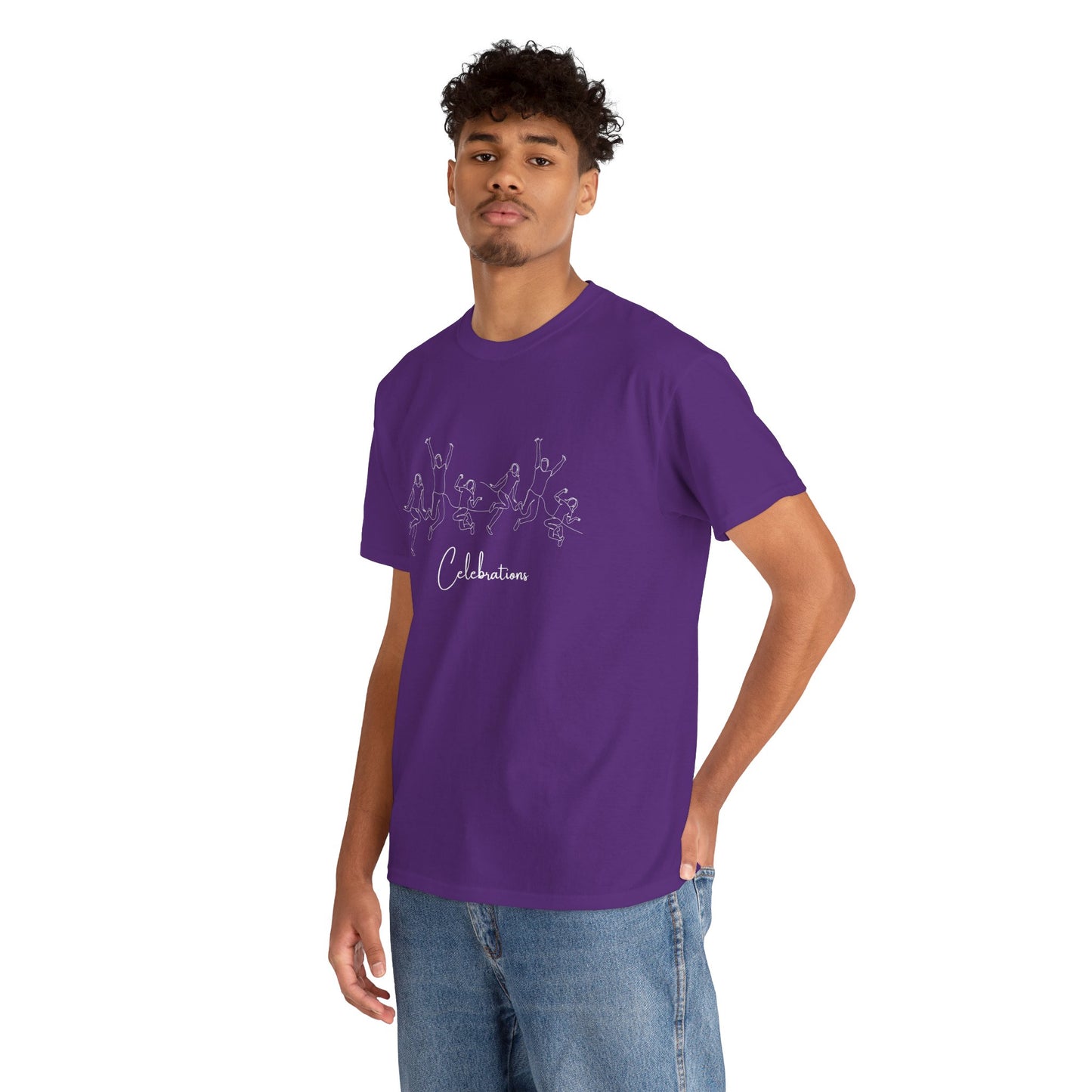 Celebrations T-Shirt — Minimal Confetti Script Tee