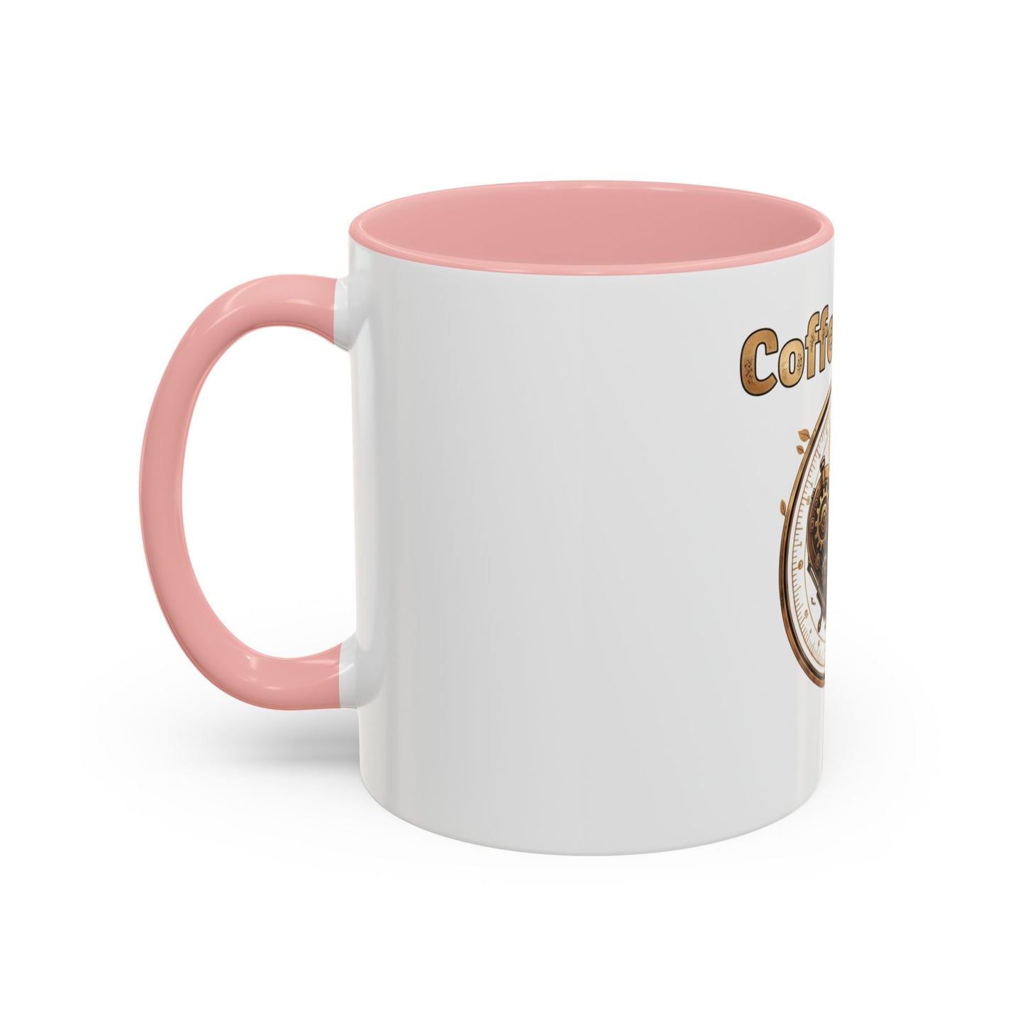 Coffee First Accent Mug — Steampunk Heart Design (11/15oz)