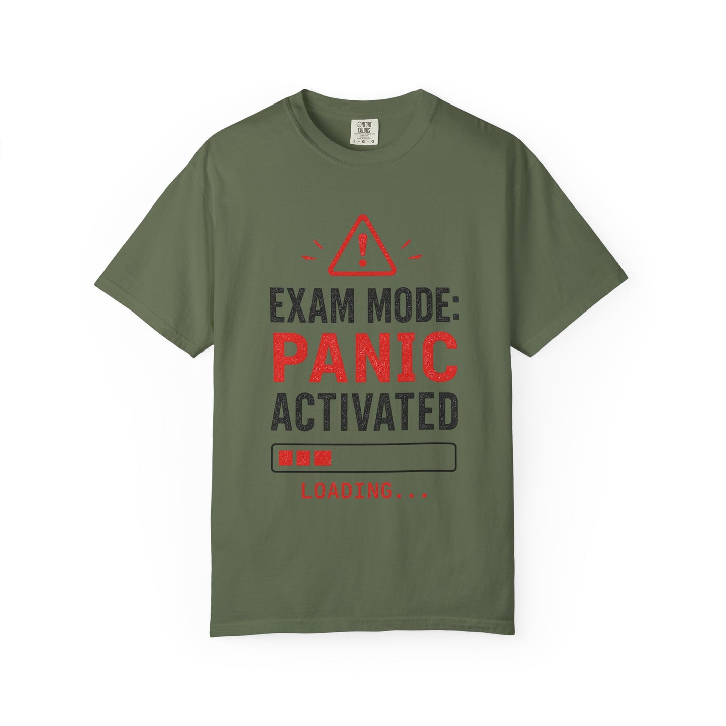 Exam Mode Panic Activated T‑Shirt — Funny Student Exam Shirt
