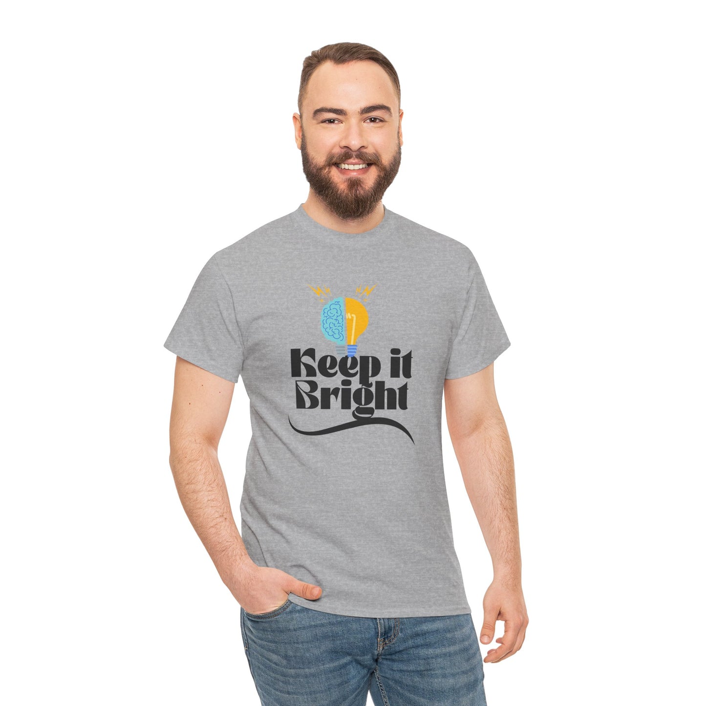 Keep It Bright Graphic Tee — Positive Sun & Moon Retro T-Shirt
