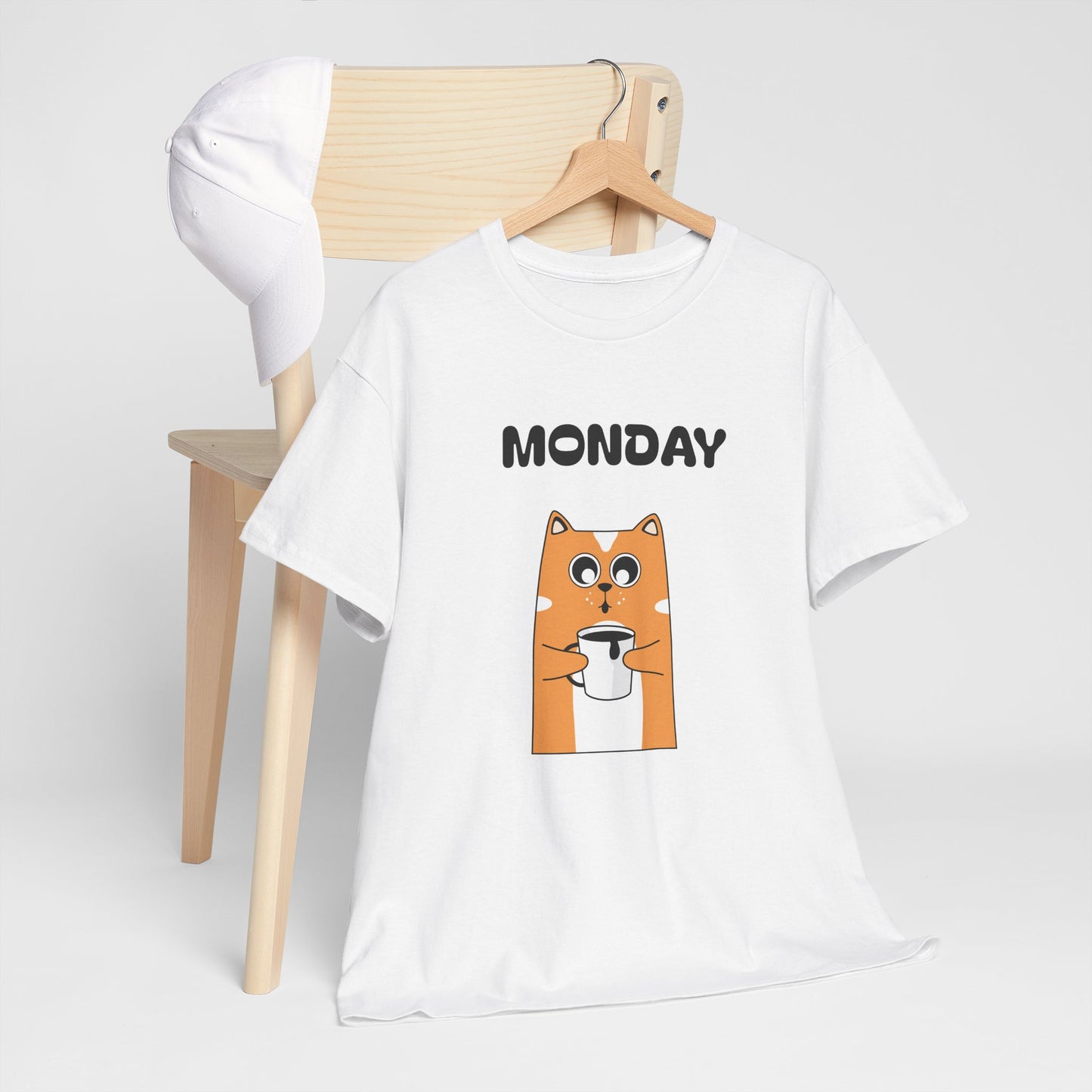 Monday Dog Tee — Cute Shiba Coffee T-Shirt for Pet Lovers