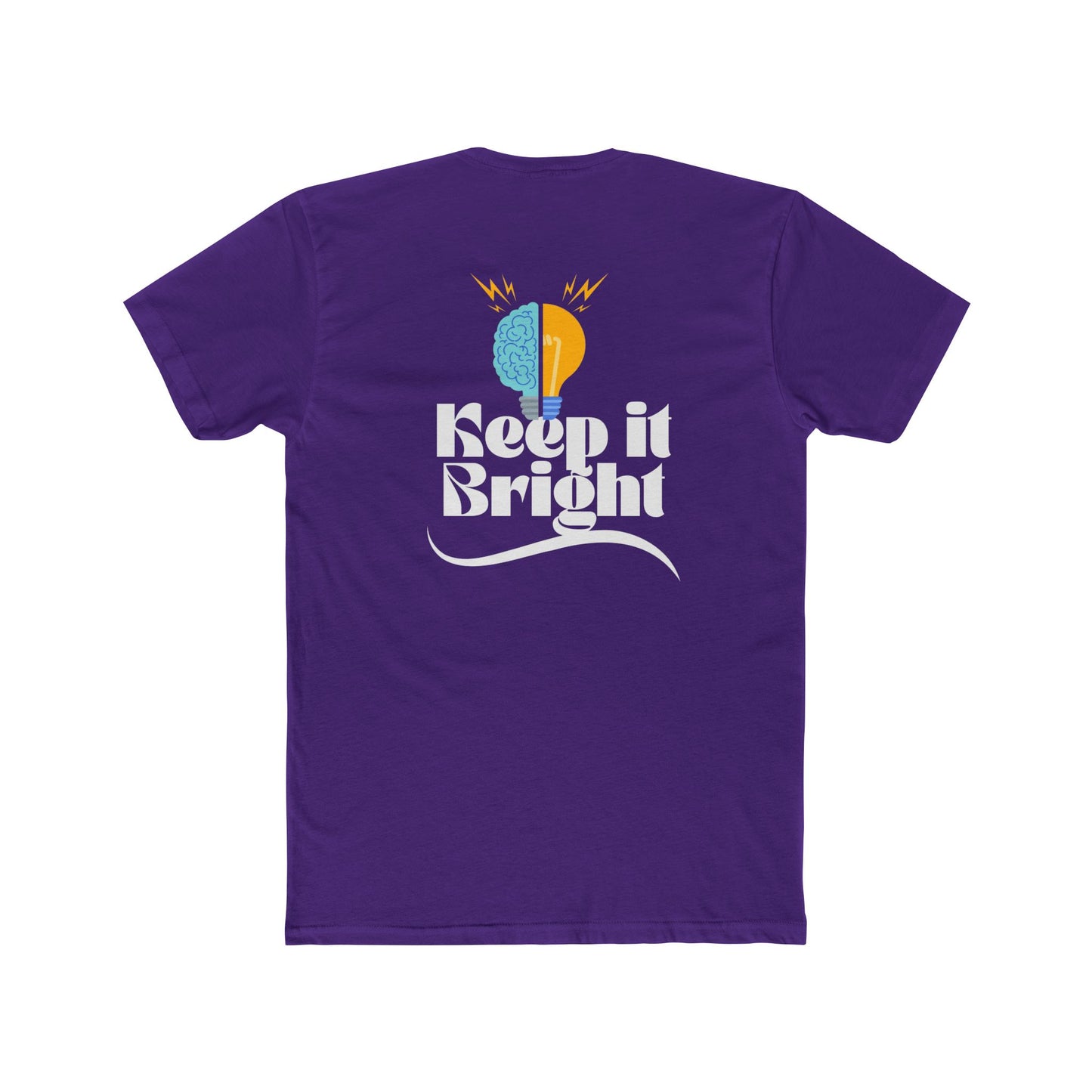 Keep It Bright T-Shirt — Retro Brain & Lightbulb Graphic Tee