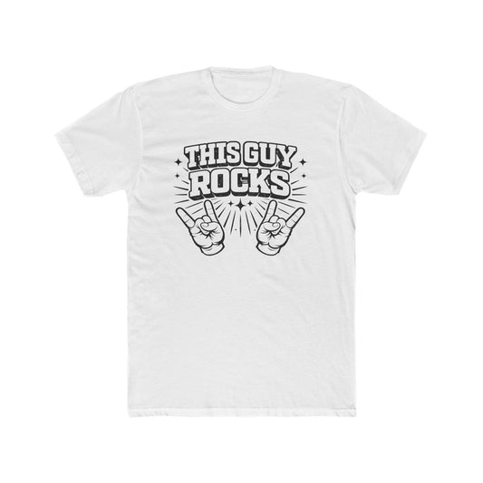 This Guy Rocks T‑Shirt — Retro Rock Hand Sign Tee