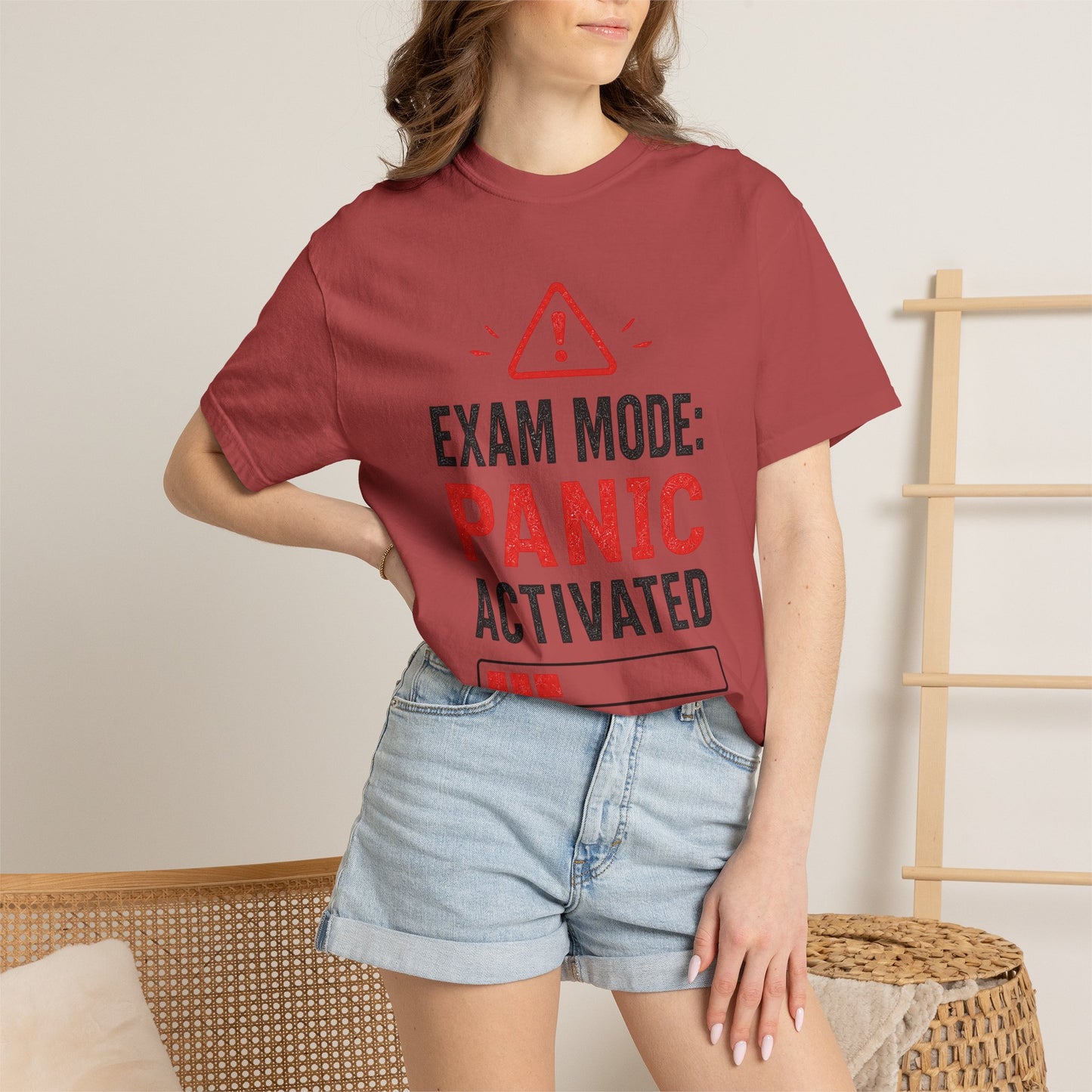 Exam Mode Panic Activated T‑Shirt — Funny Student Exam Shirt