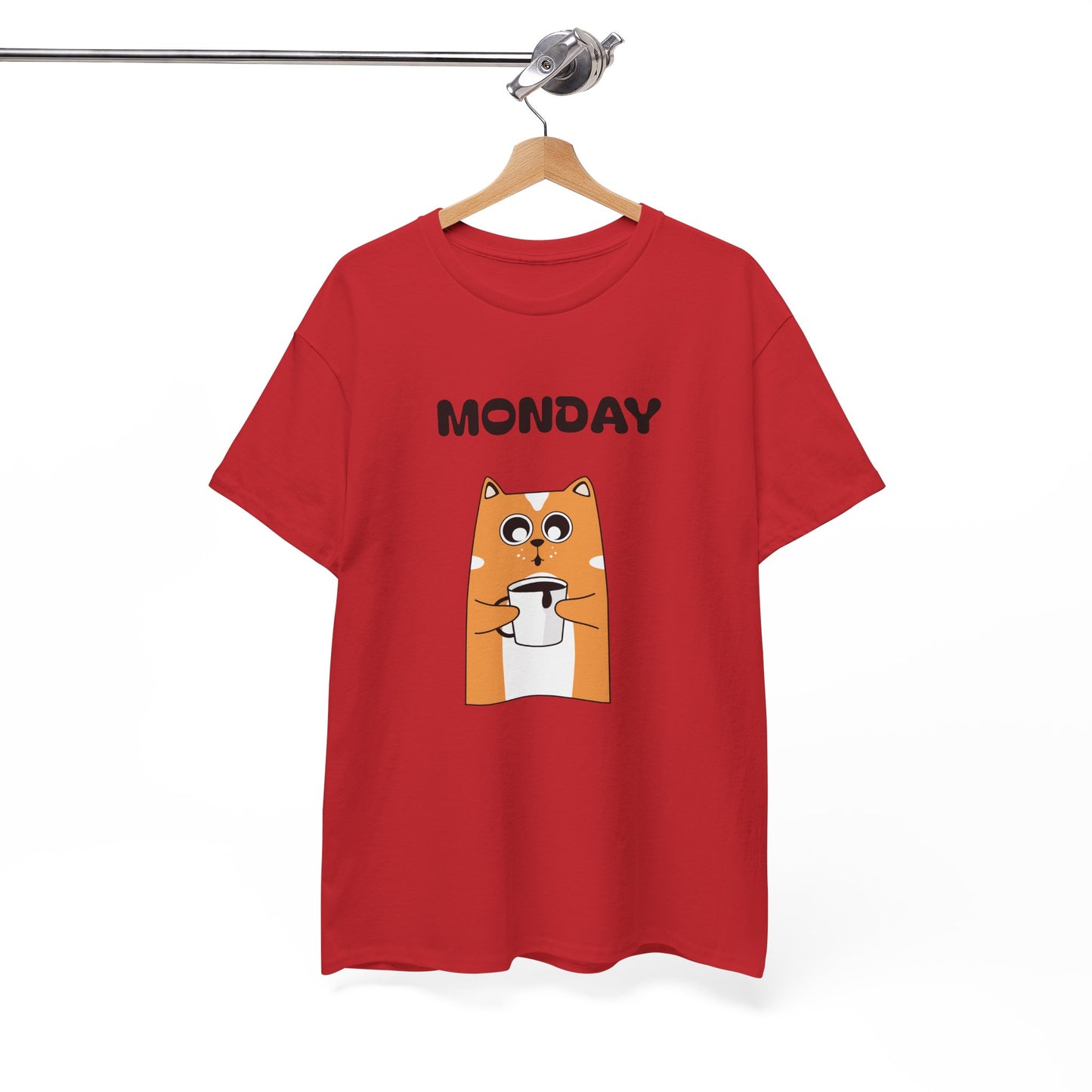 Monday Dog Tee — Cute Shiba Coffee T-Shirt for Pet Lovers