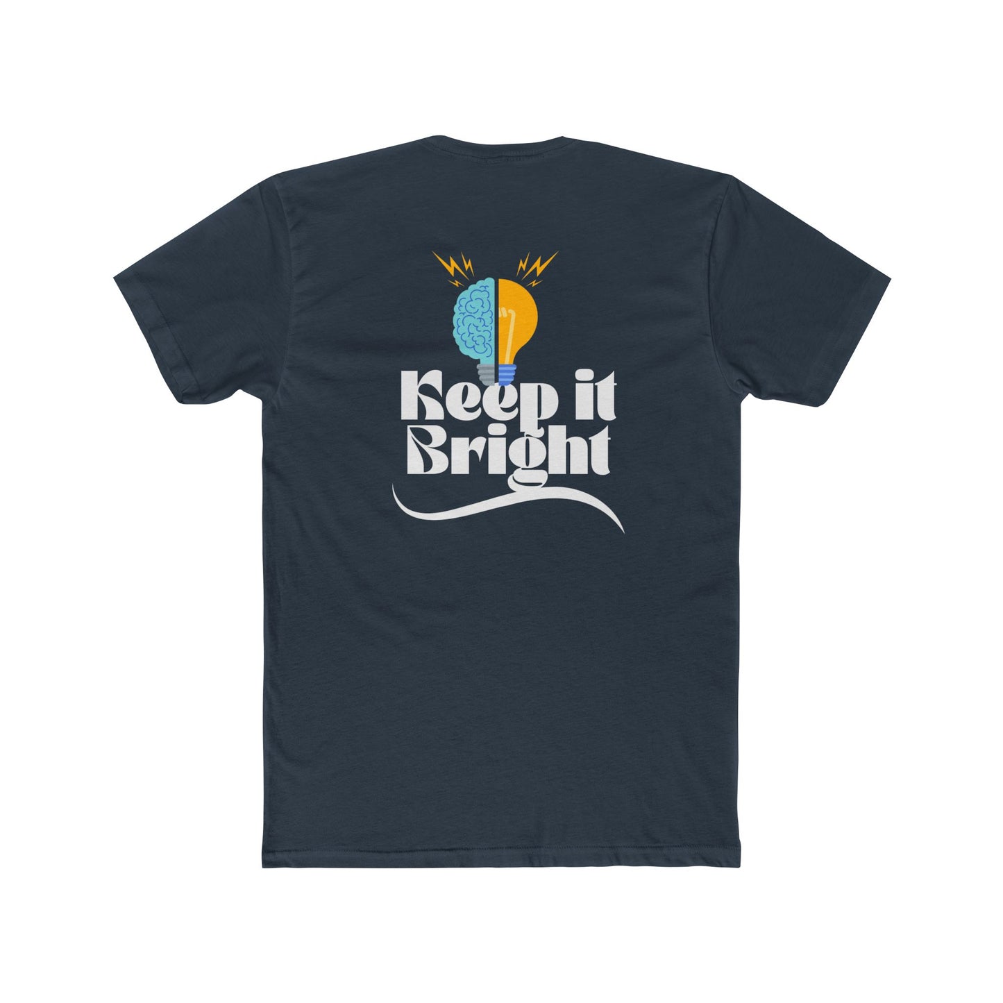 Keep It Bright T-Shirt — Retro Brain & Lightbulb Graphic Tee