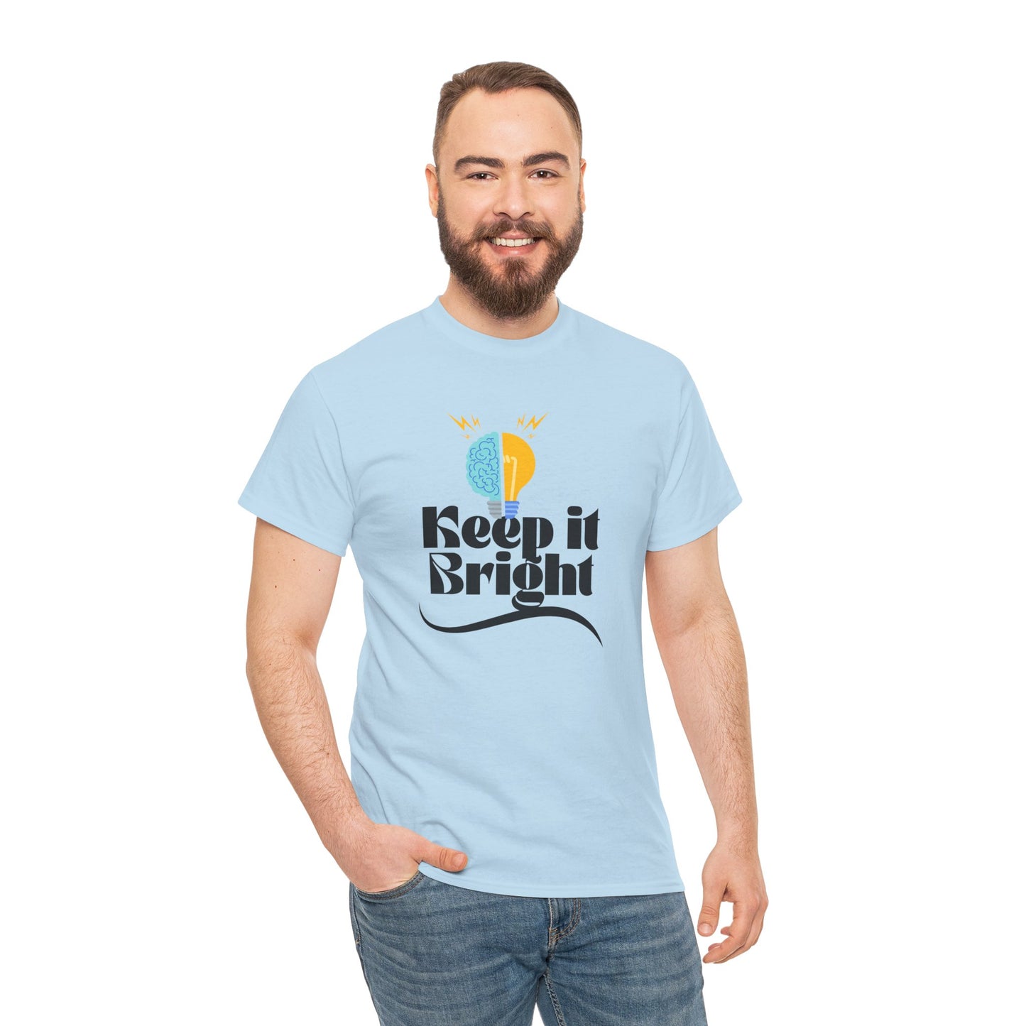 Keep It Bright Graphic Tee — Positive Sun & Moon Retro T-Shirt