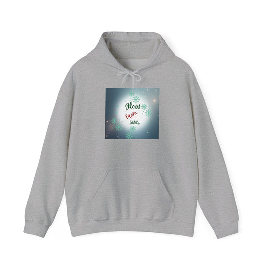 Hoodie — 'Glow From Within' Inspirational Galaxy Graphic Sweatshirt