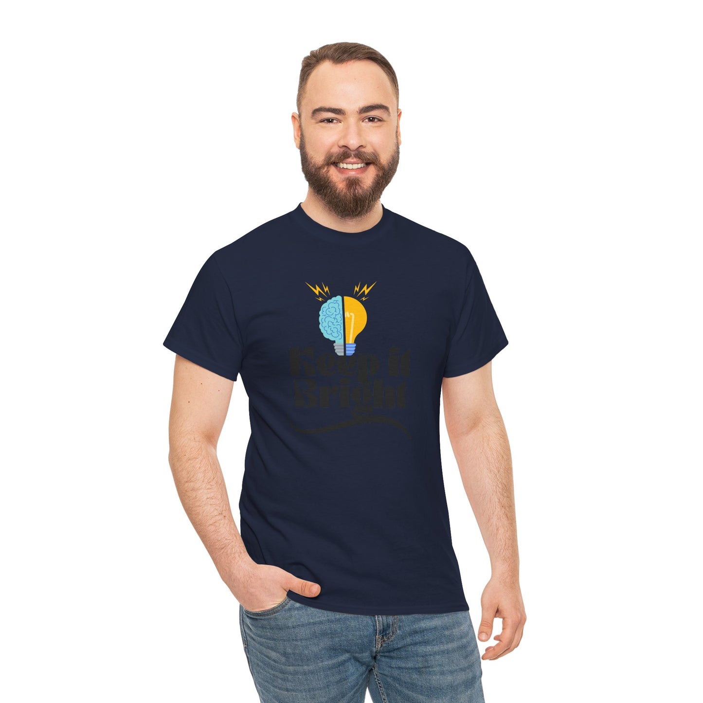 Keep It Bright Graphic Tee — Positive Sun & Moon Retro T-Shirt