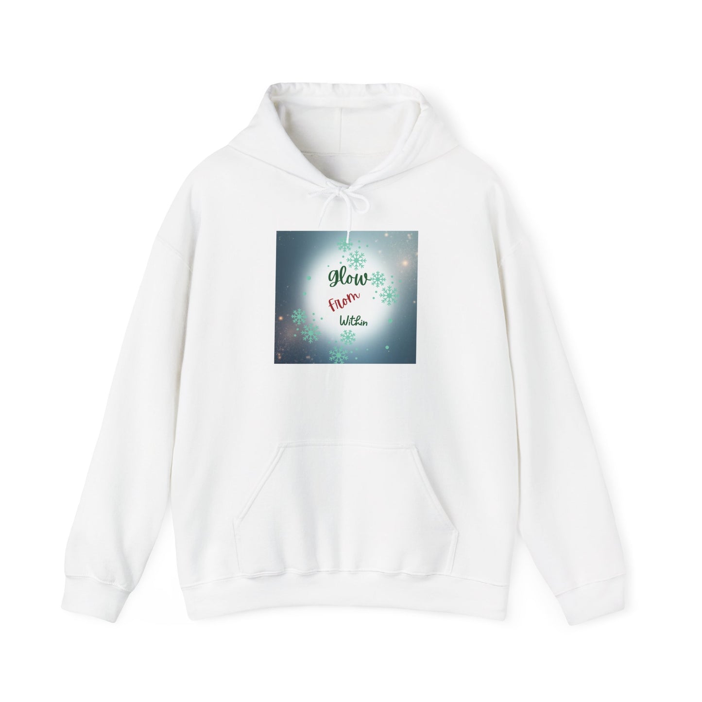 Hoodie — 'Glow From Within' Inspirational Galaxy Graphic Sweatshirt