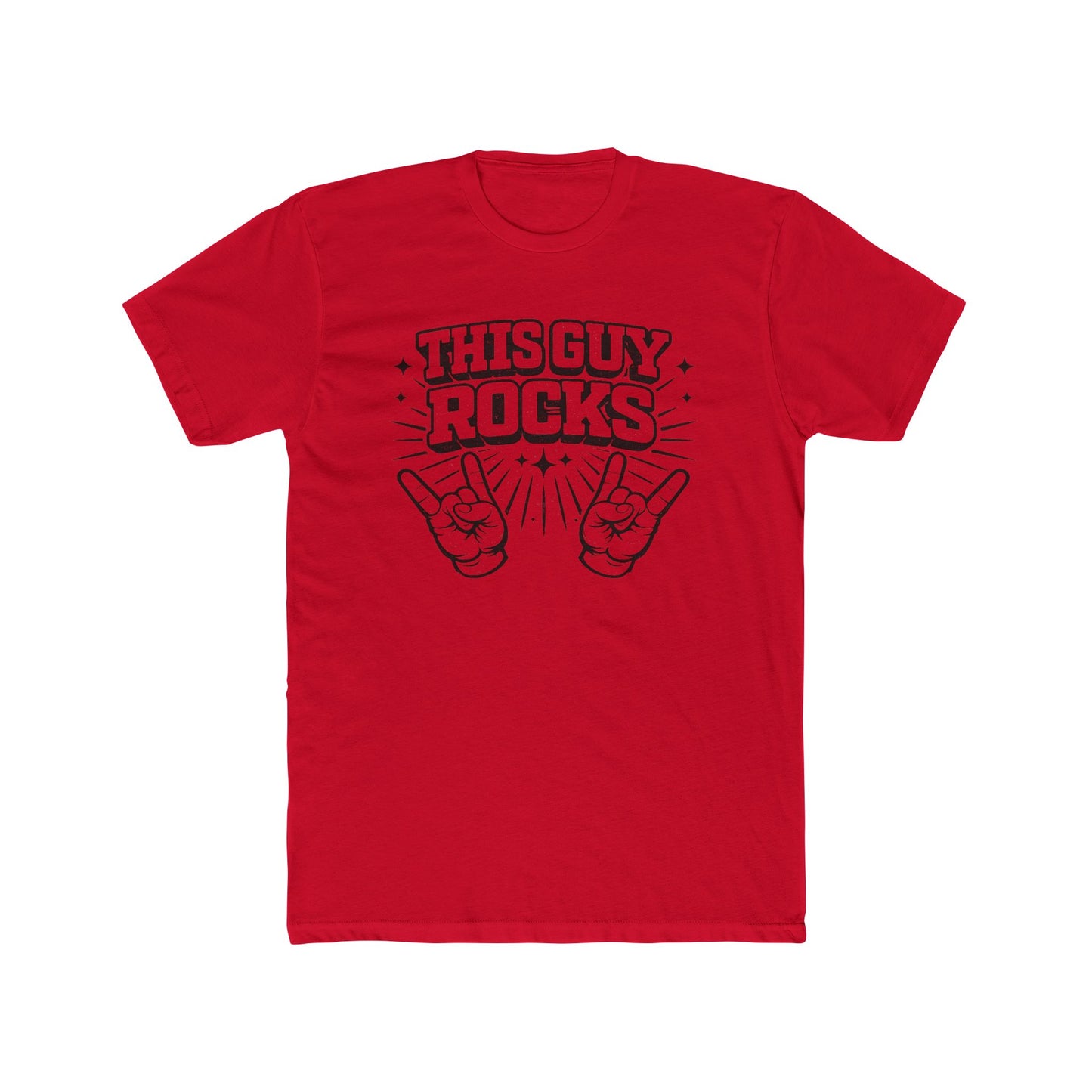 This Guy Rocks T‑Shirt — Retro Rock Hand Sign Tee