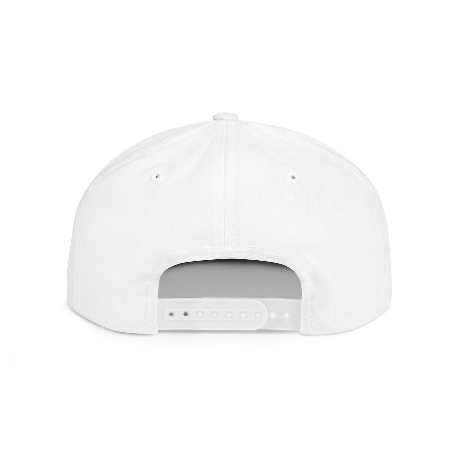 Flat Bill Snapback Hat — 'Radiate Kindness' Embroidered White Cap