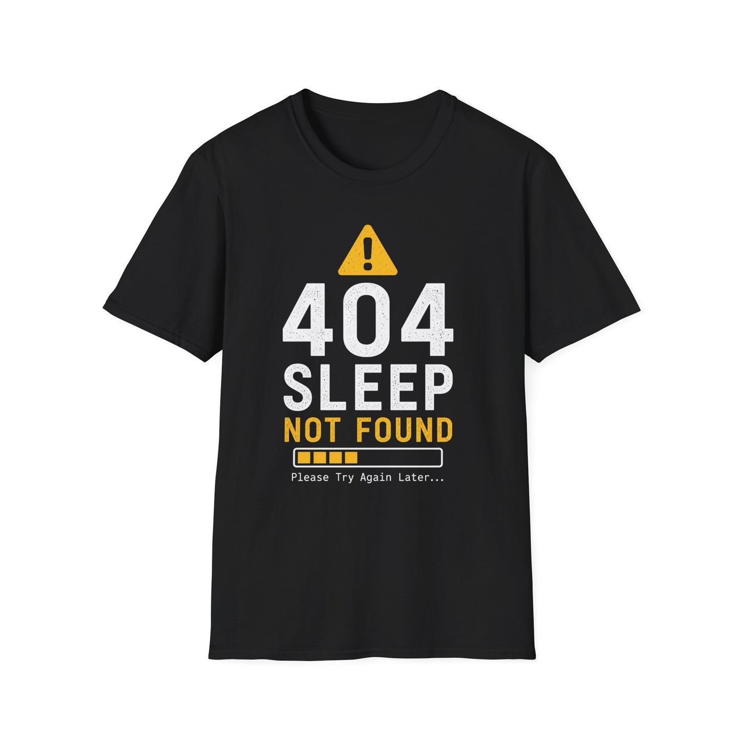 404 Sleep Not Found T-Shirt — Funny Insomnia / Night Owl Tech Tee