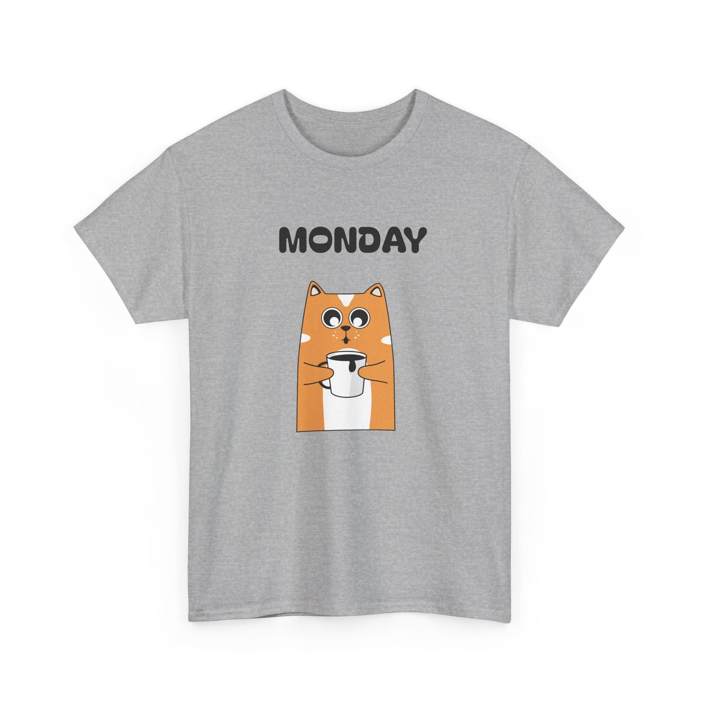 Monday Dog Tee — Cute Shiba Coffee T-Shirt for Pet Lovers