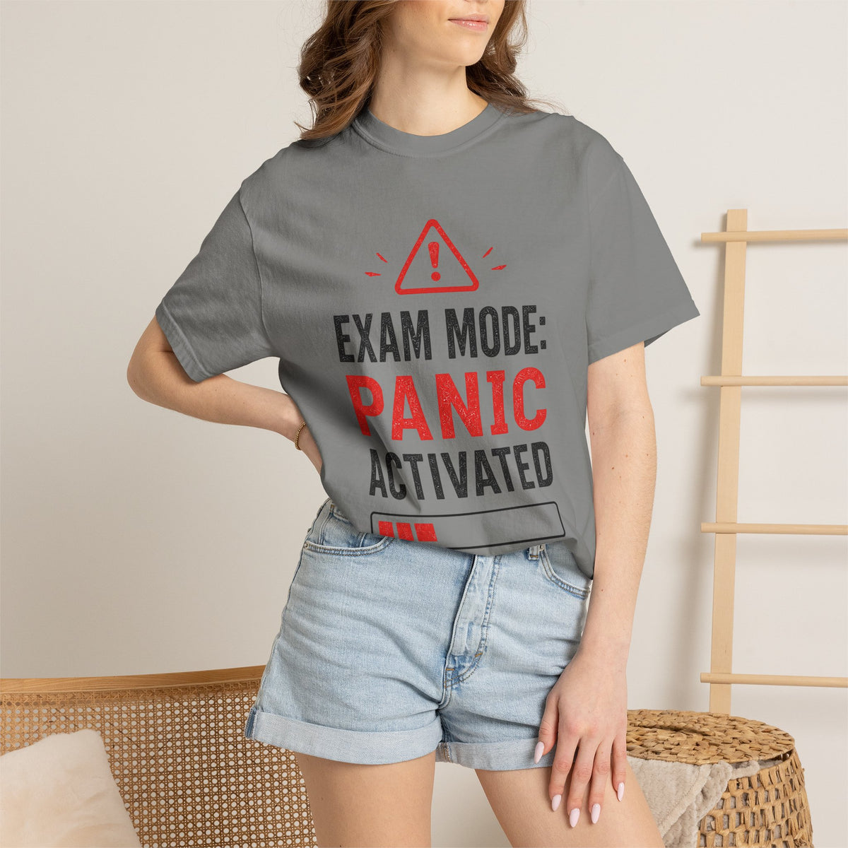Exam Mode Panic Activated T‑Shirt — Funny Student Exam Shirt