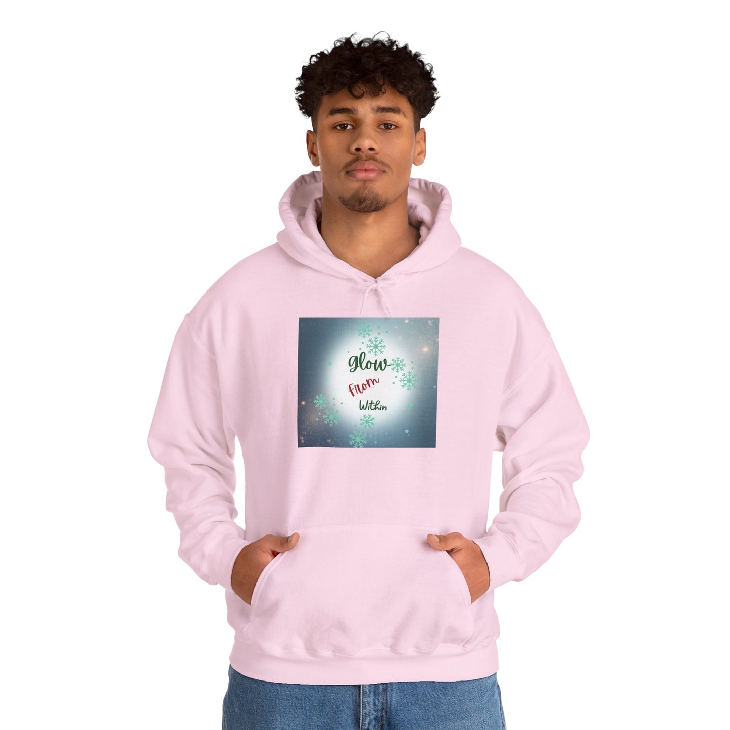 Hoodie — 'Glow From Within' Inspirational Galaxy Graphic Sweatshirt