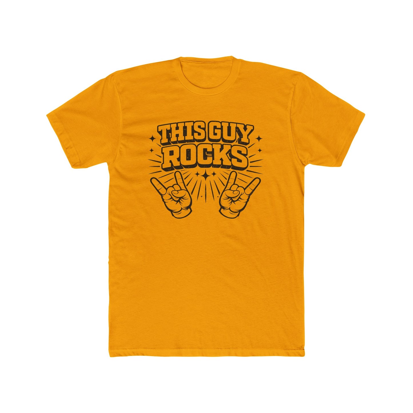 This Guy Rocks T‑Shirt — Retro Rock Hand Sign Tee