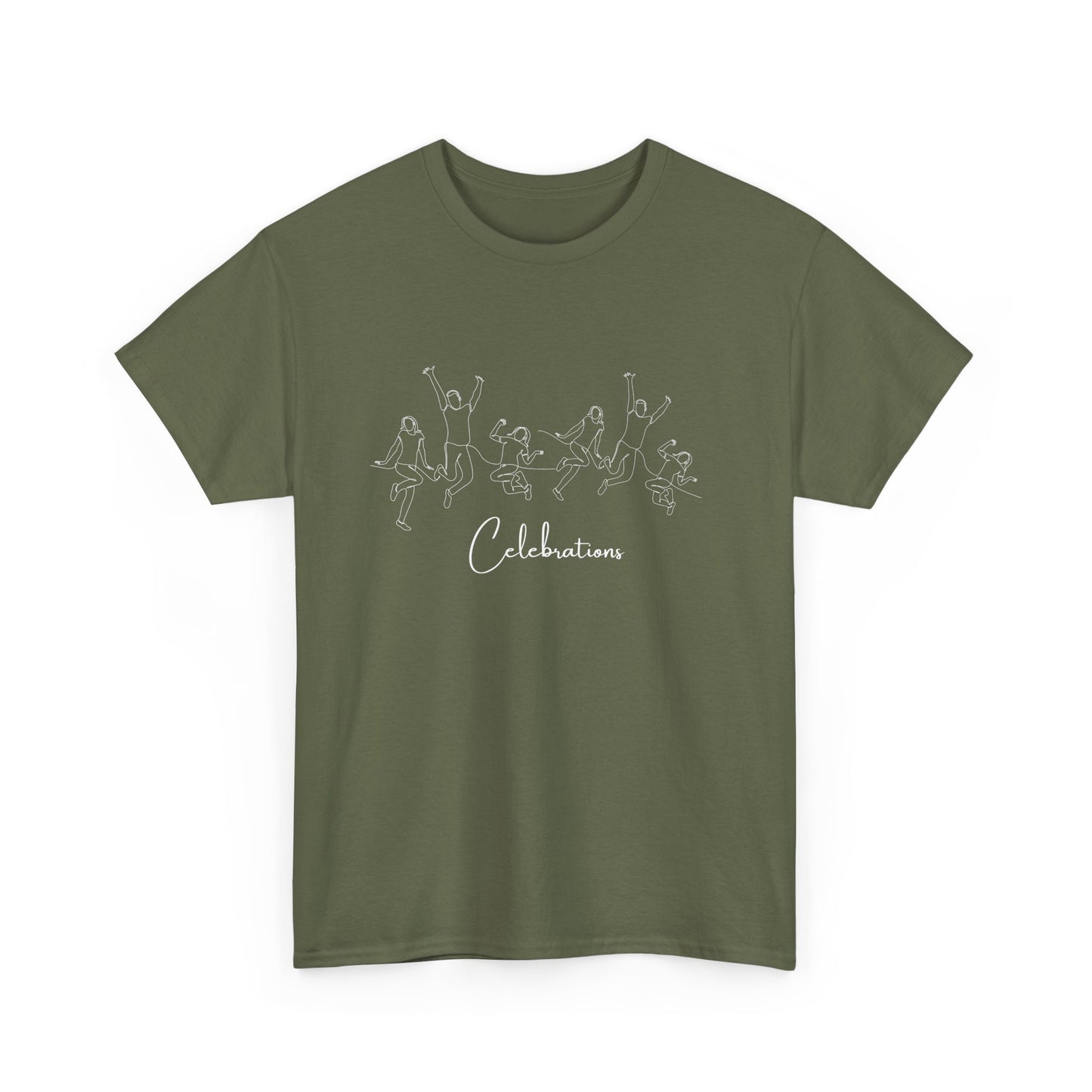 Celebrations T-Shirt — Minimal Confetti Script Tee