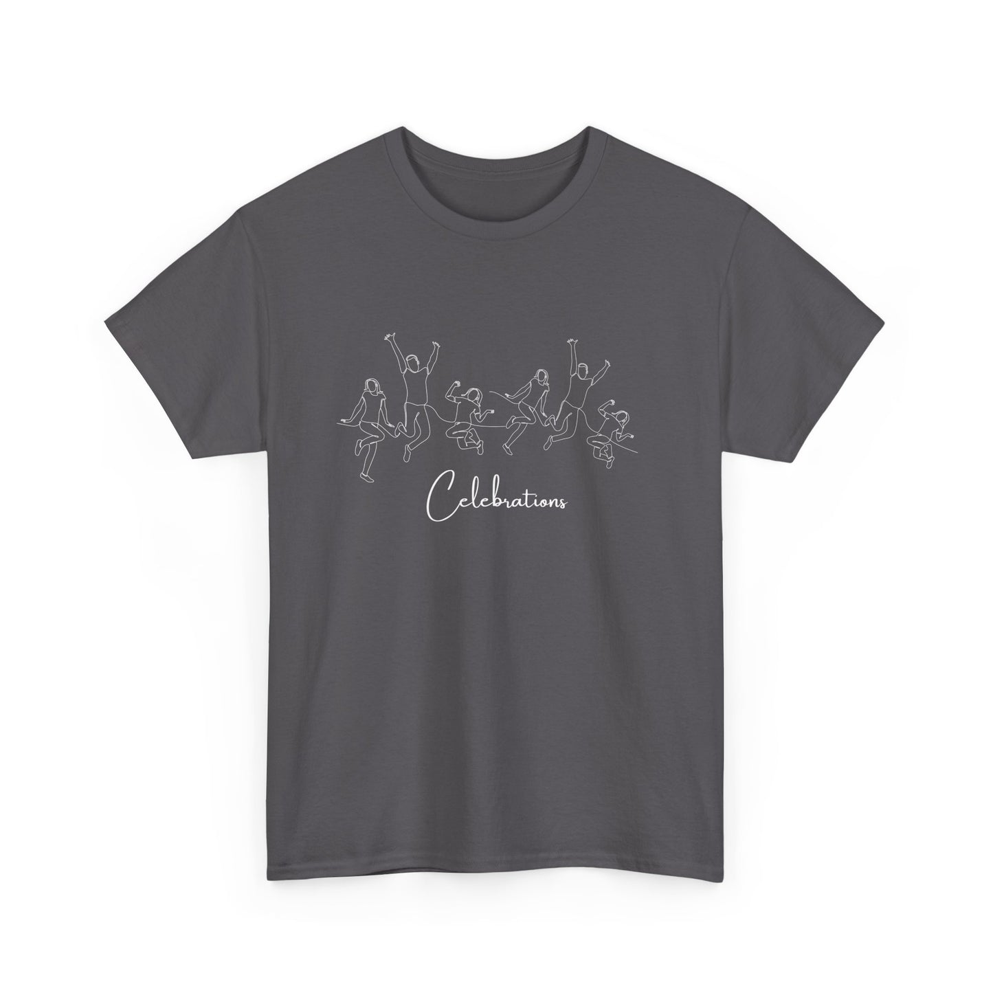 Celebrations T-Shirt — Minimal Confetti Script Tee