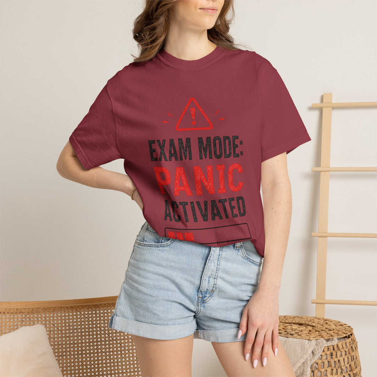 Exam Mode Panic Activated T‑Shirt — Funny Student Exam Shirt