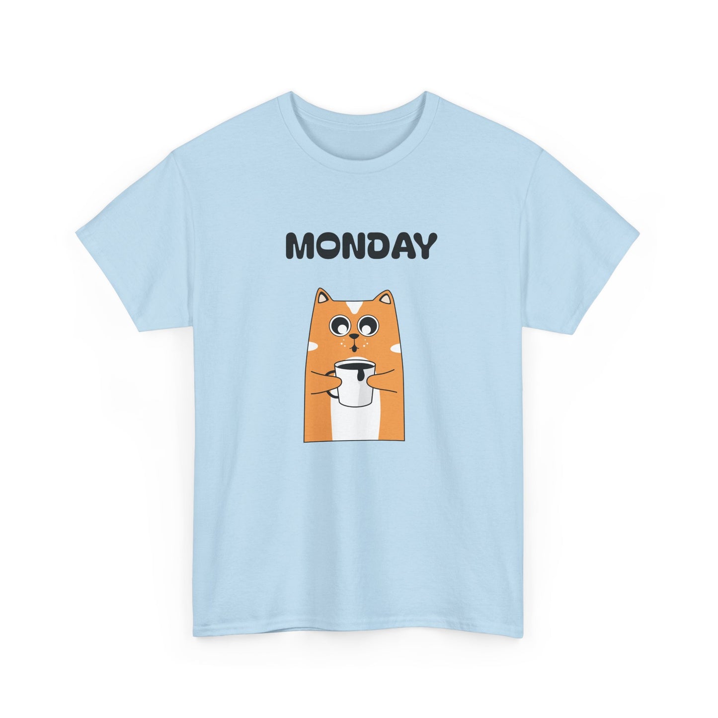 Monday Dog Tee — Cute Shiba Coffee T-Shirt for Pet Lovers