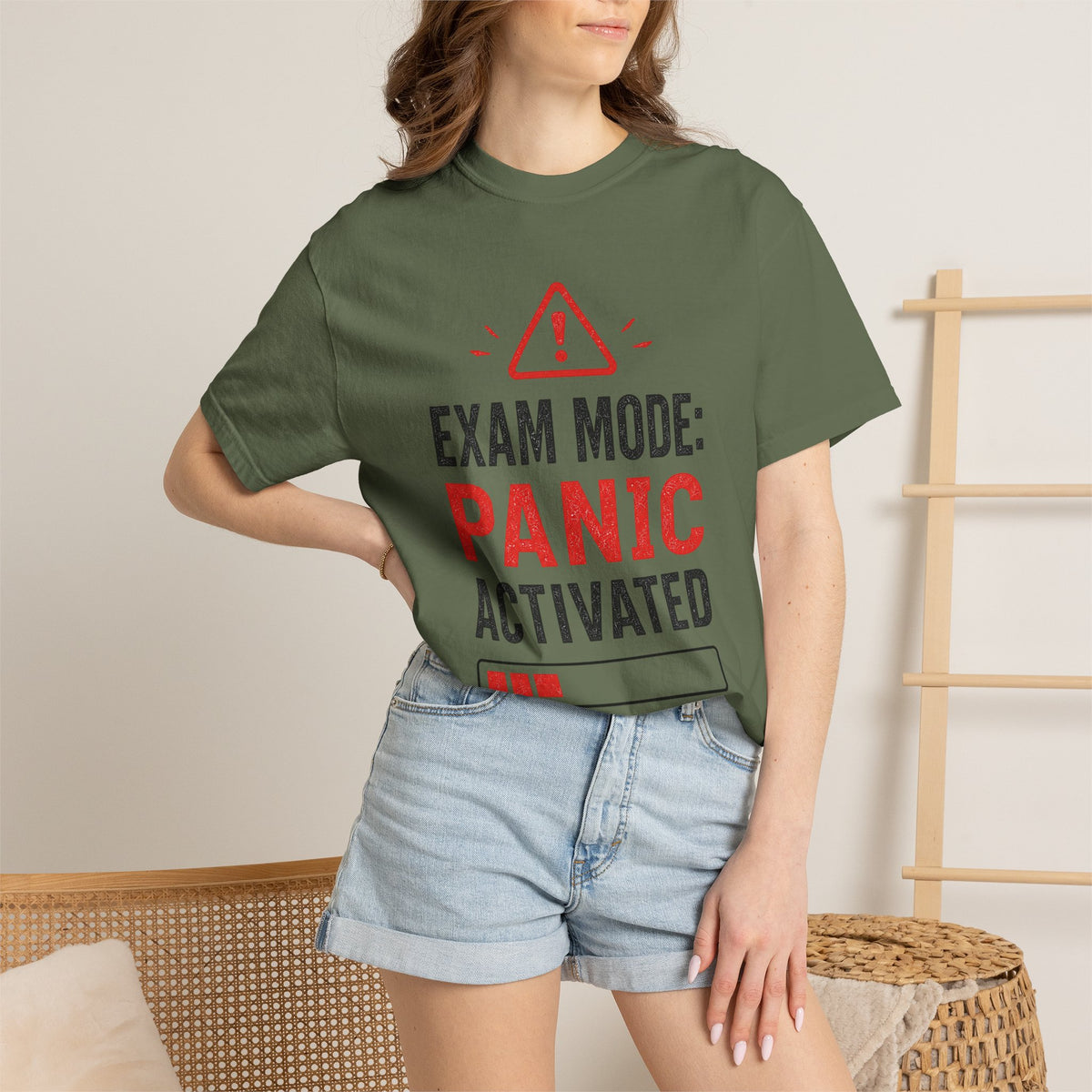 Exam Mode Panic Activated T‑Shirt — Funny Student Exam Shirt