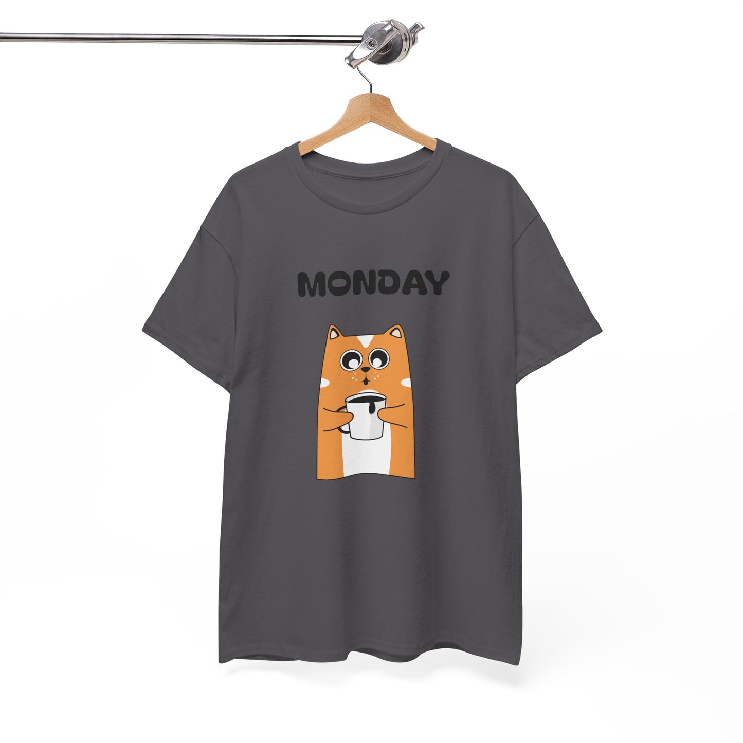 Monday Dog Tee — Cute Shiba Coffee T-Shirt for Pet Lovers