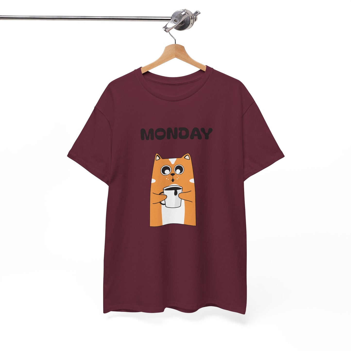 Monday Dog Tee — Cute Shiba Coffee T-Shirt for Pet Lovers