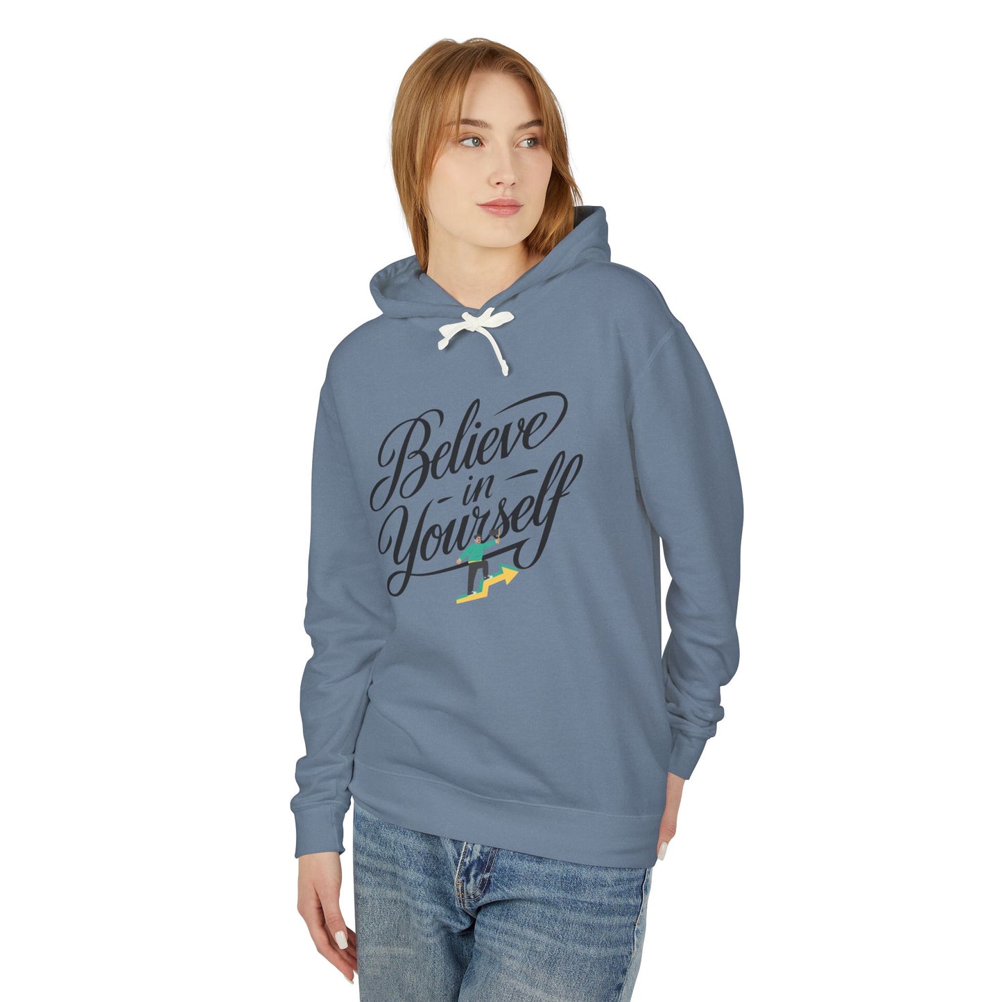 Believe in Yourself Hoodie — Inspirational Script Motivational Pullover