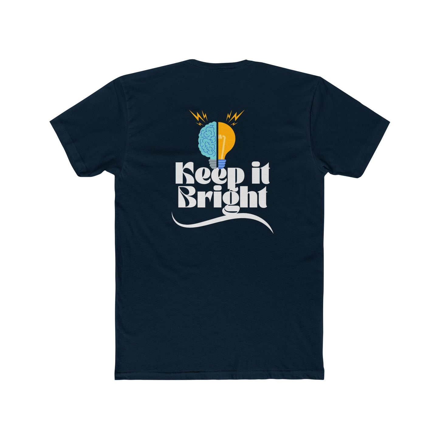 Keep It Bright T-Shirt — Retro Brain & Lightbulb Graphic Tee