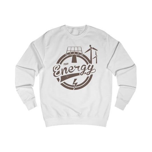 Renewable Energy Sweatshirt — Solar & Wind Power Logo Crewneck
