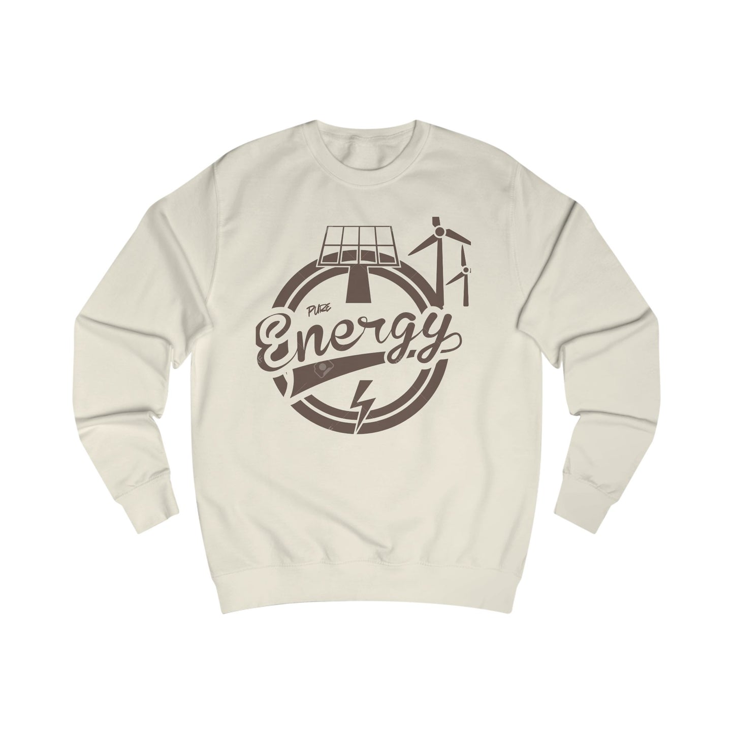 Renewable Energy Sweatshirt — Solar & Wind Power Logo Crewneck