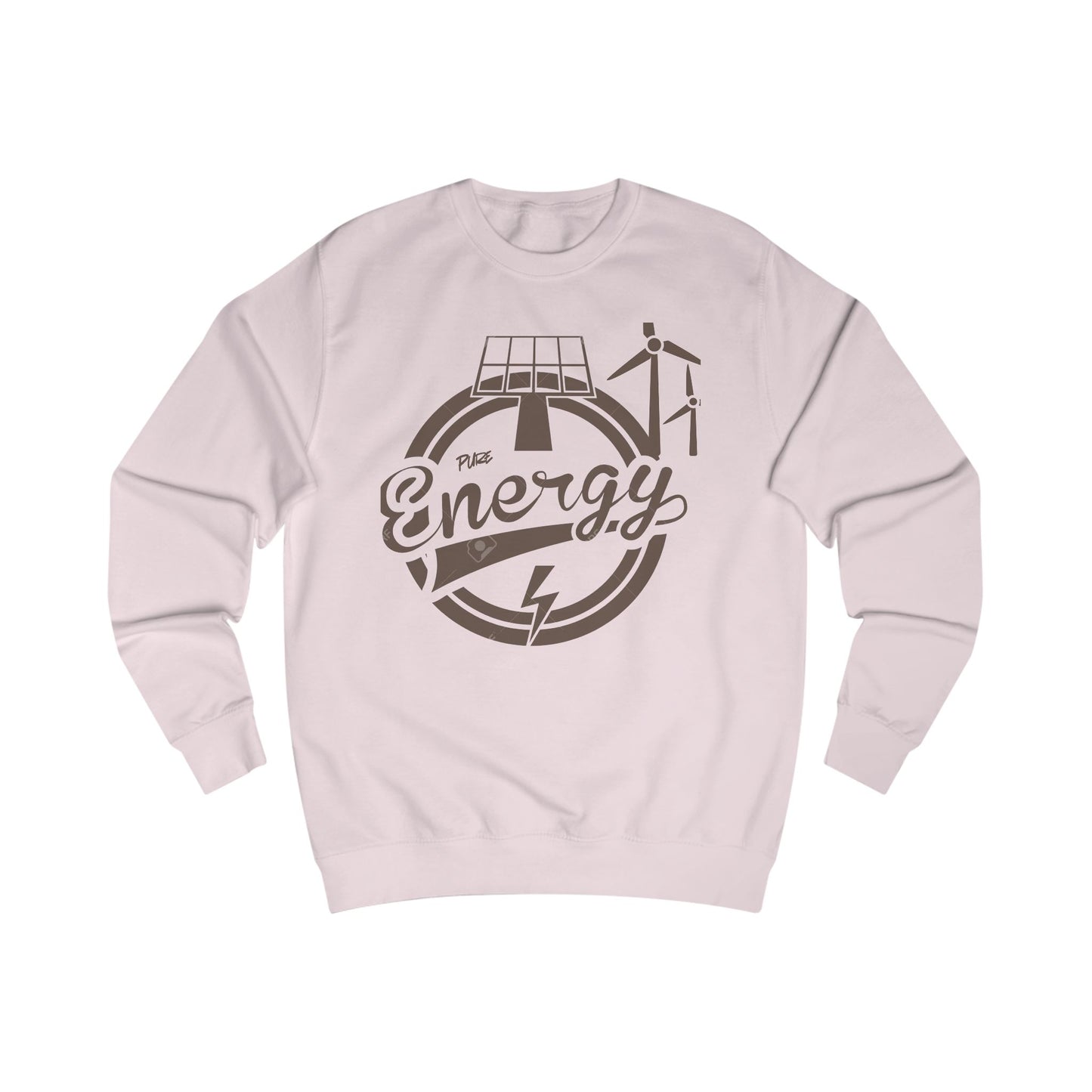 Renewable Energy Sweatshirt — Solar & Wind Power Logo Crewneck
