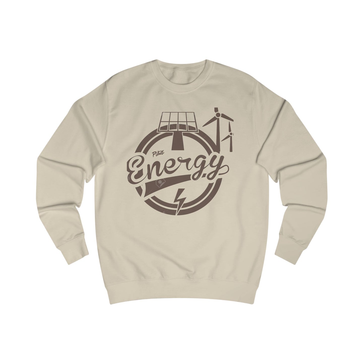 Renewable Energy Sweatshirt — Solar & Wind Power Logo Crewneck