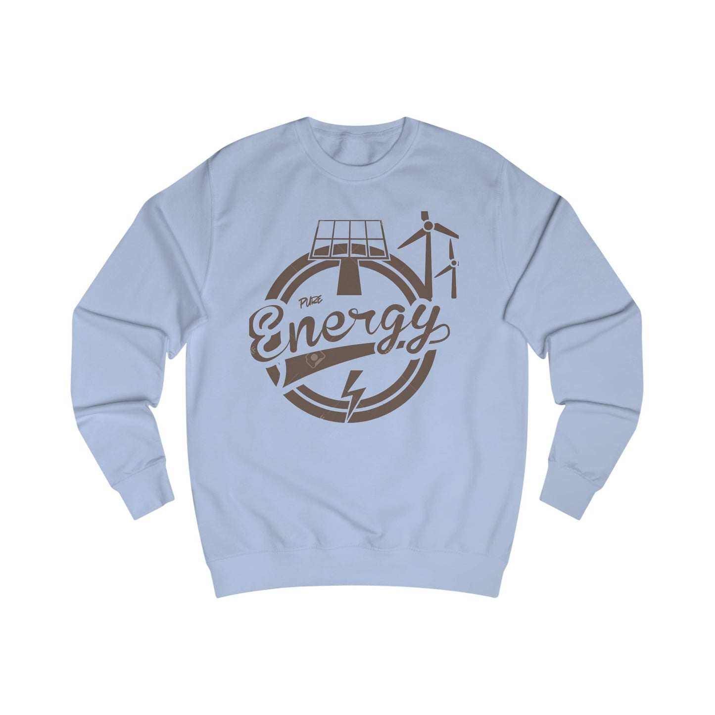 Renewable Energy Sweatshirt — Solar & Wind Power Logo Crewneck