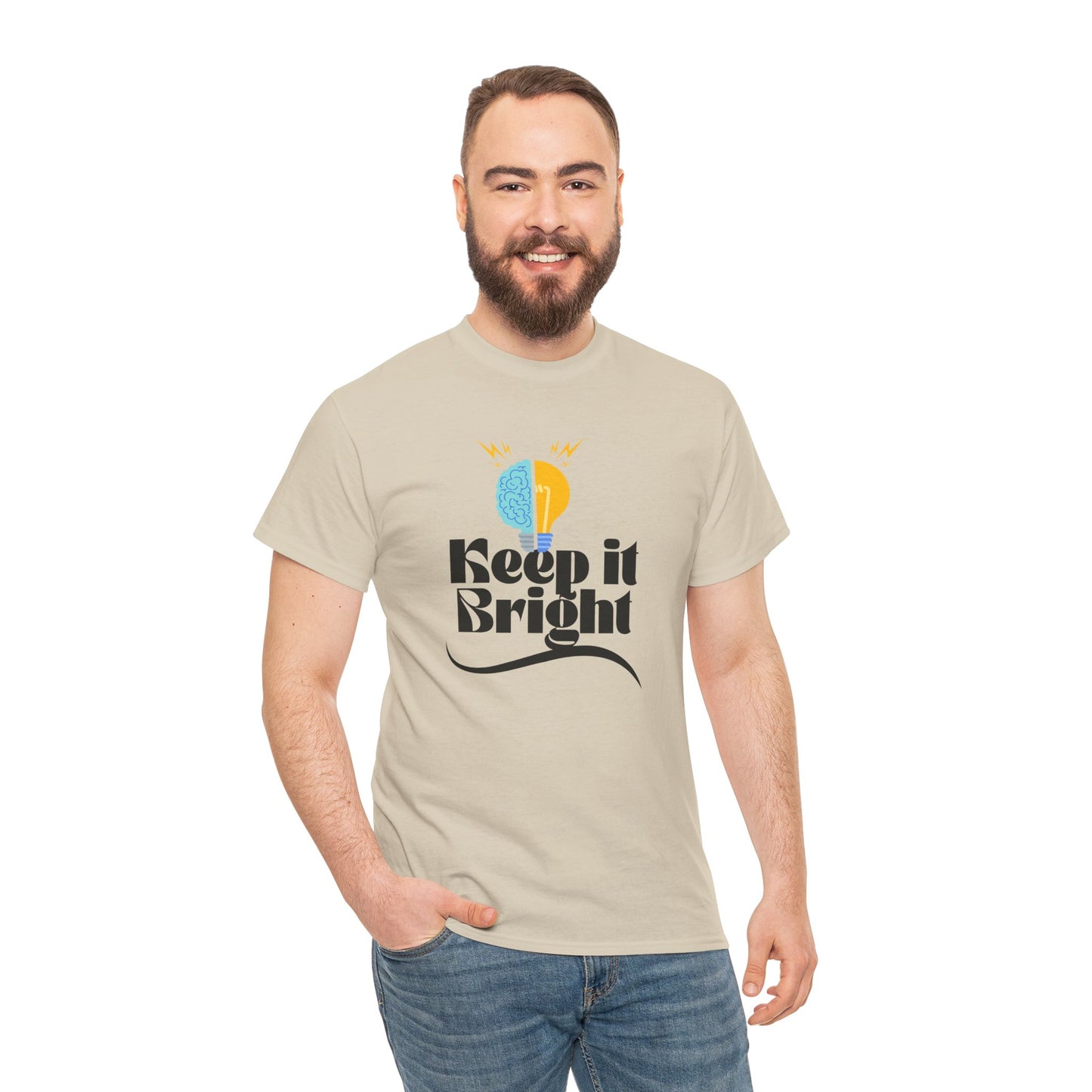 Keep It Bright Graphic Tee — Positive Sun & Moon Retro T-Shirt