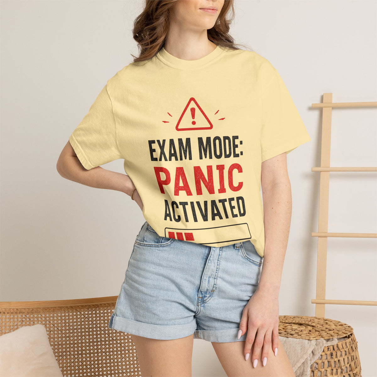 Exam Mode Panic Activated T‑Shirt — Funny Student Exam Shirt