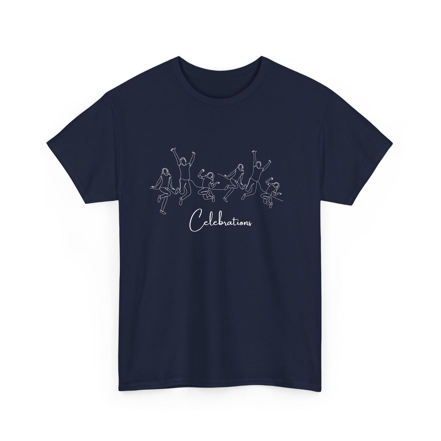 Celebrations T-Shirt — Minimal Confetti Script Tee
