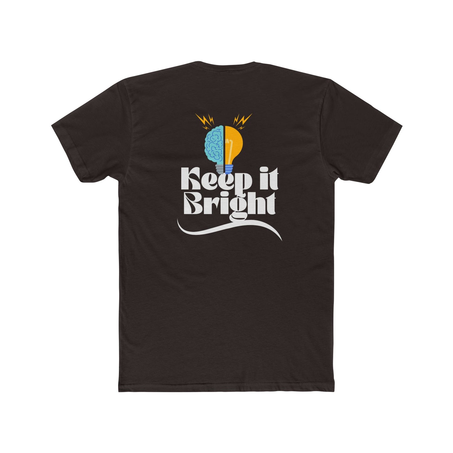 Keep It Bright T-Shirt — Retro Brain & Lightbulb Graphic Tee