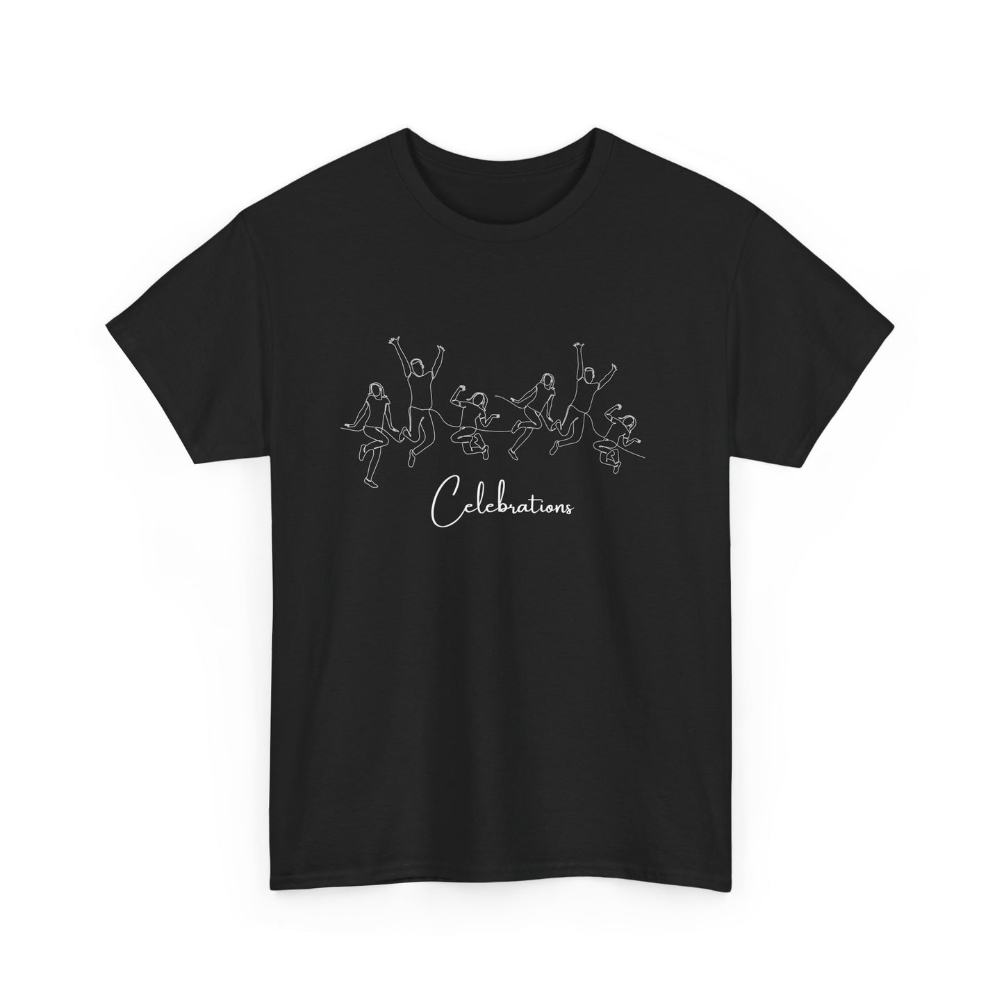 Celebrations T-Shirt — Minimal Confetti Script Tee