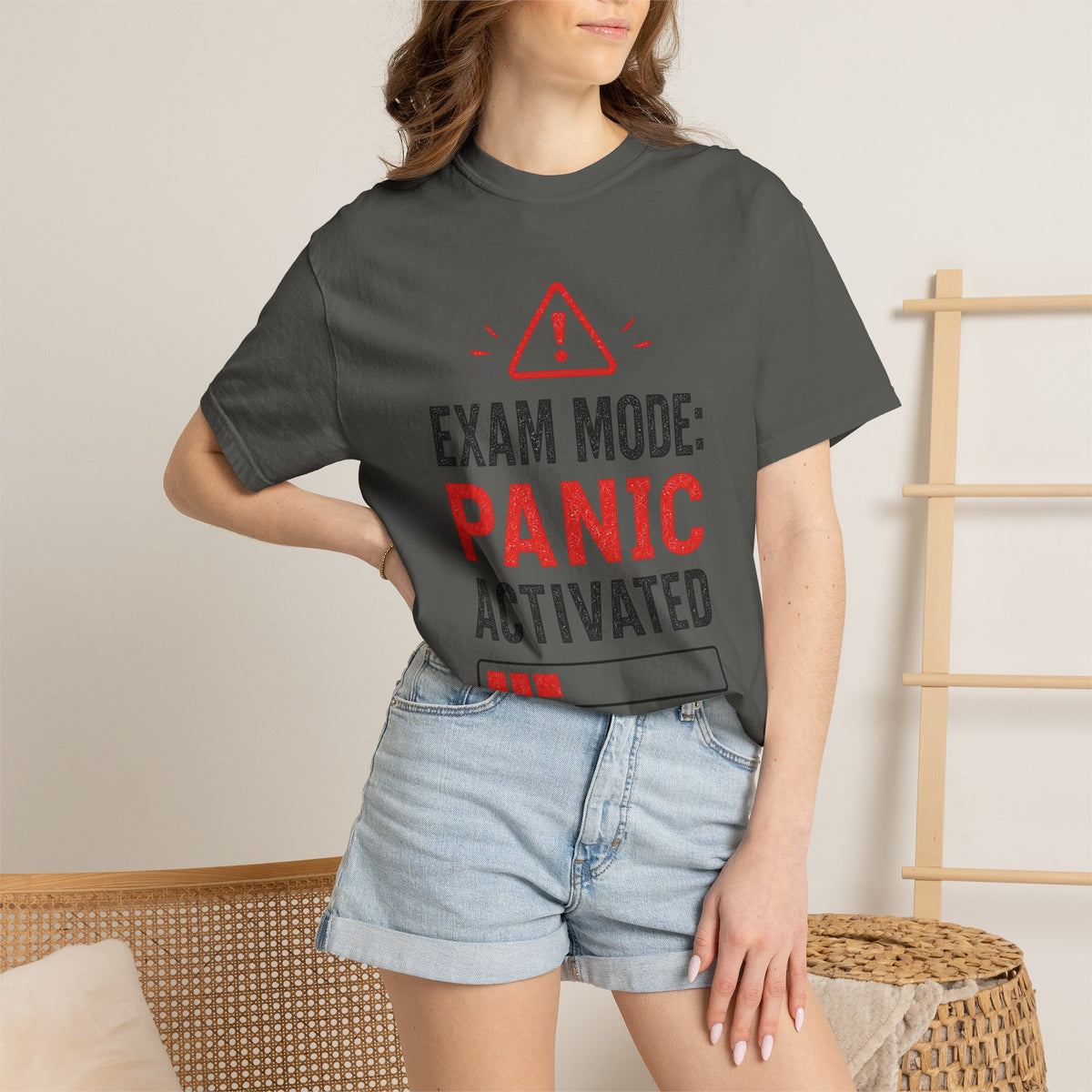 Exam Mode Panic Activated T‑Shirt — Funny Student Exam Shirt