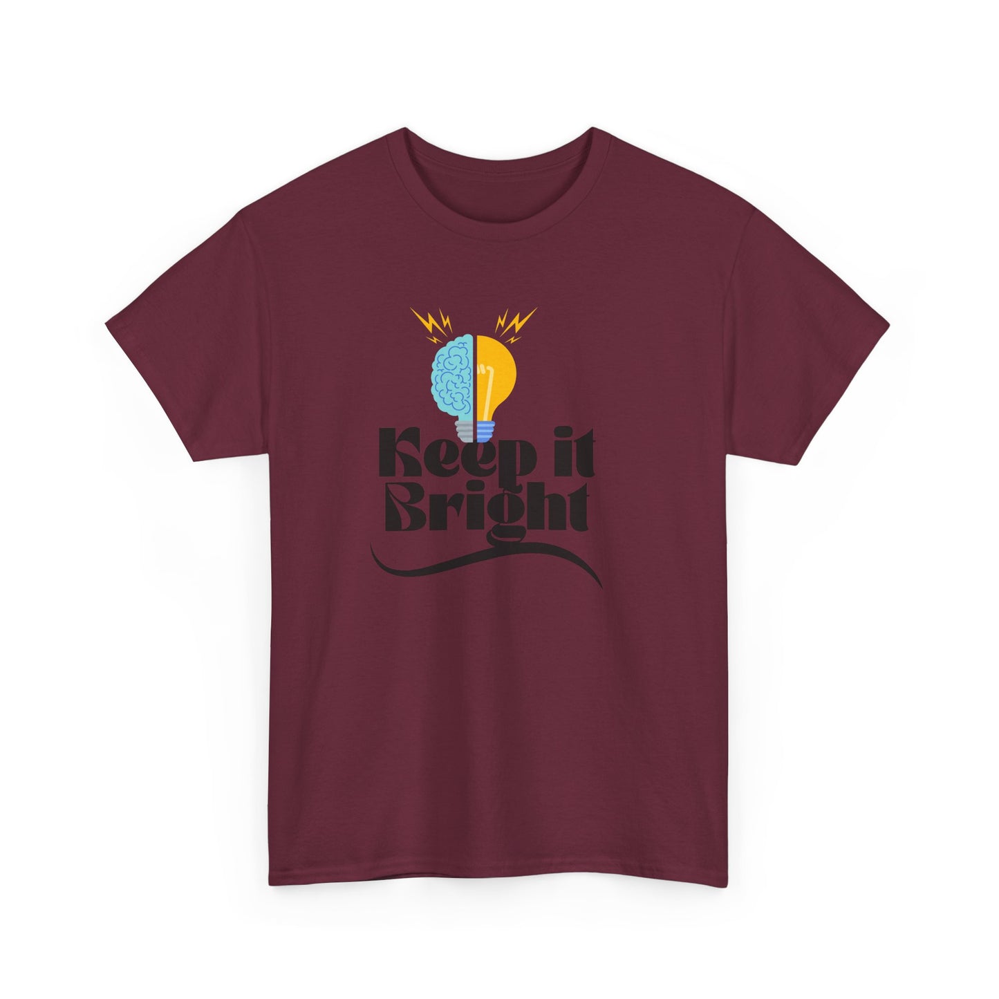 Keep It Bright Graphic Tee — Positive Sun & Moon Retro T-Shirt