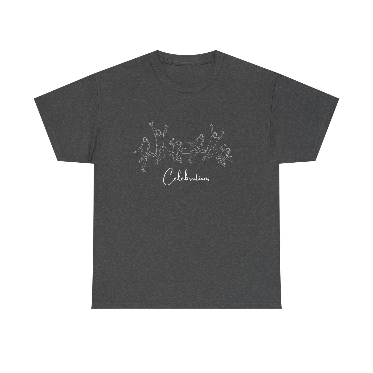 Celebrations T-Shirt — Minimal Confetti Script Tee