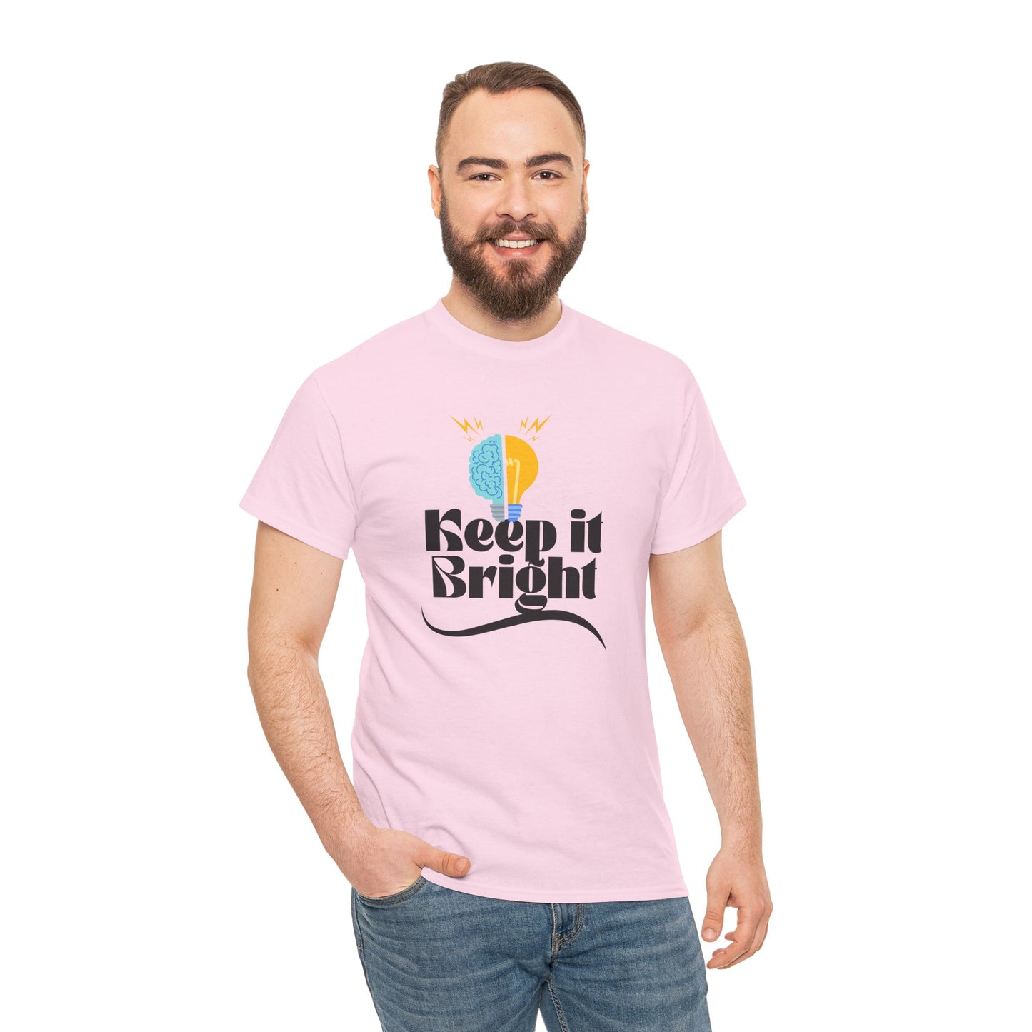 Keep It Bright Graphic Tee — Positive Sun & Moon Retro T-Shirt