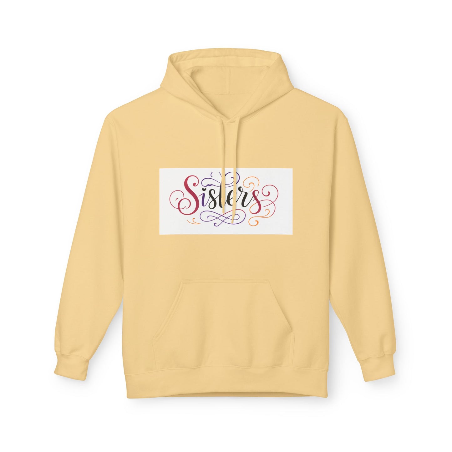 Sisters Colorful Script Hoodie — Cozy Family Gift for Sisters