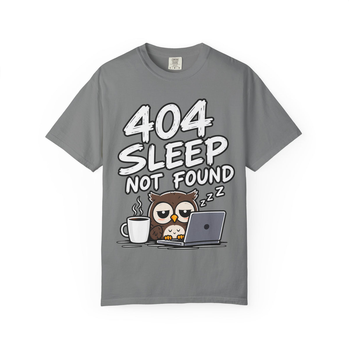 T-Shirt — 404 Sleep Not Found Owl Graphic Tee