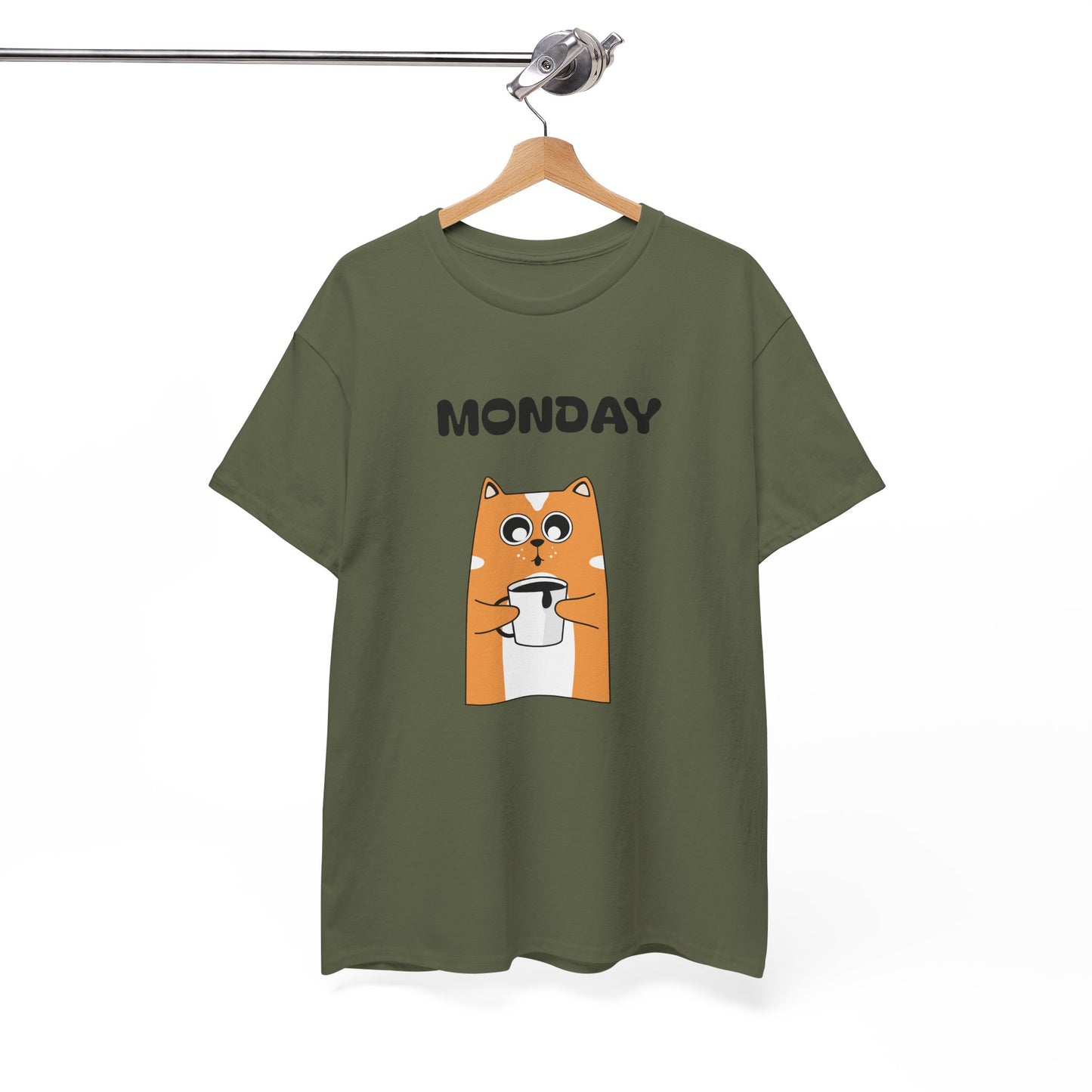 Monday Dog Tee — Cute Shiba Coffee T-Shirt for Pet Lovers